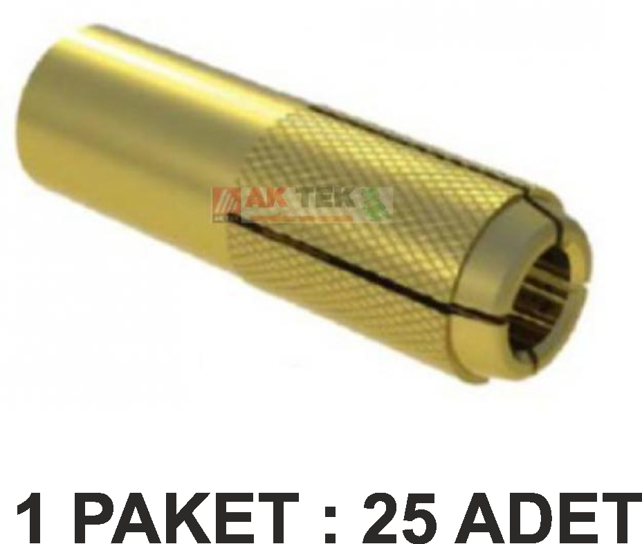 ECO ÇAKMALI ÇELİK DÜBEL M8 PAKET 25 Lİ