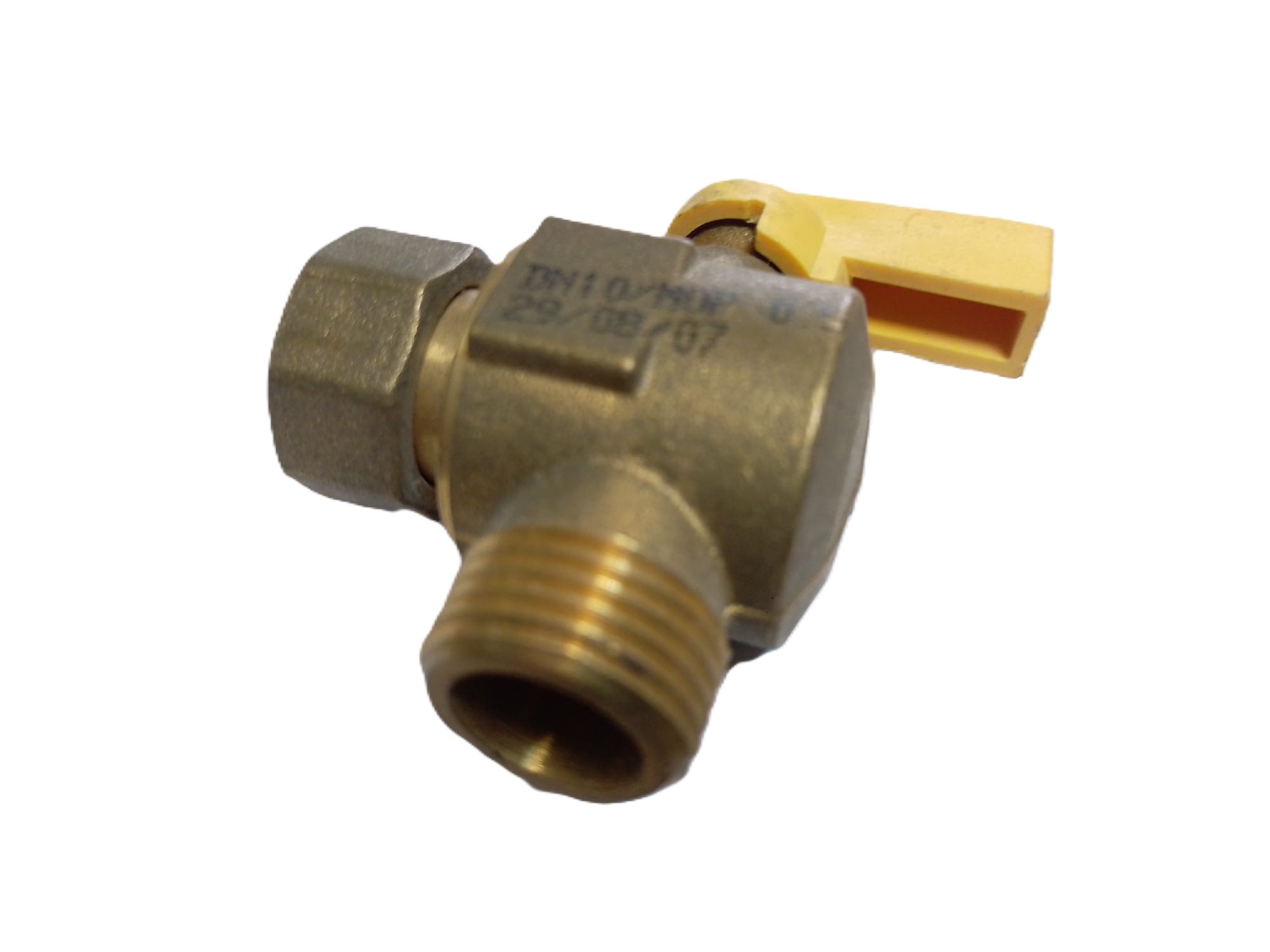 KOMBİ VANASI 3/4’’( 3/4 REKOR-3/4 DİŞLİ ) KÖŞE KULPLU GAZ İÇİN