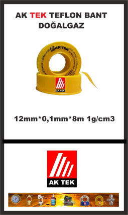 ak tek doğalgaz teflon bant